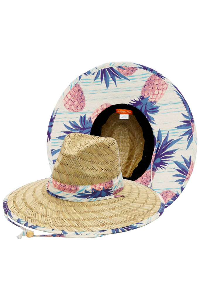 Spunky's Surf Shop - Pineapple Straw Lifeguard Hat-Hats-Spunky's-Pineapple-Spunkys Surf Shop LLC