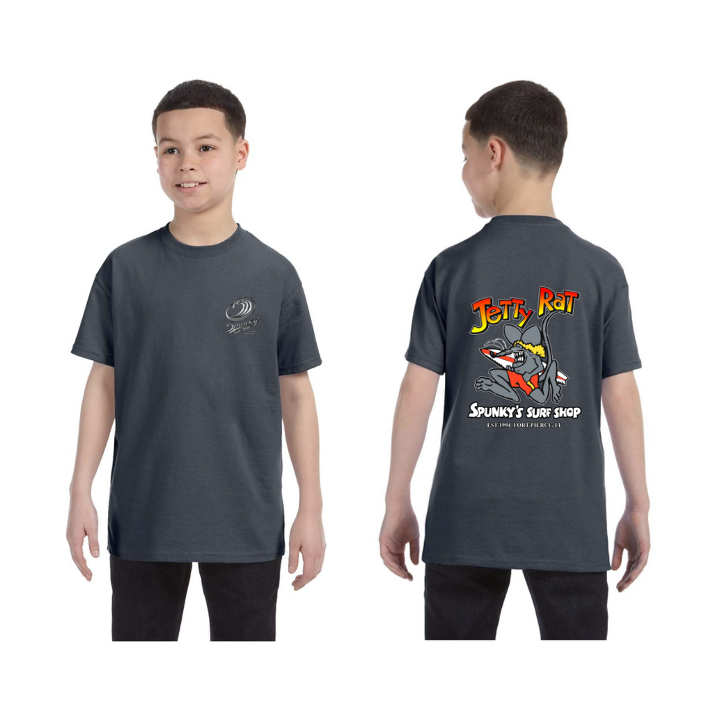 Spunky's - T-Shirt - Jetty Rat - Children-T-Shirts-Spunky's-XS-Charcoal-Spunkys Surf Shop LLC