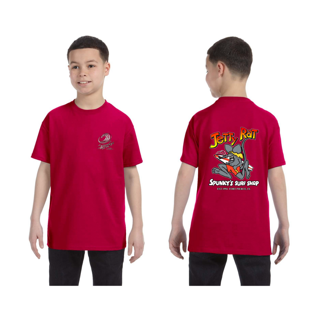 Spunky's - T-Shirt - Jetty Rat - Children-T-Shirts-Spunky's-XS-Red-Spunkys Surf Shop LLC