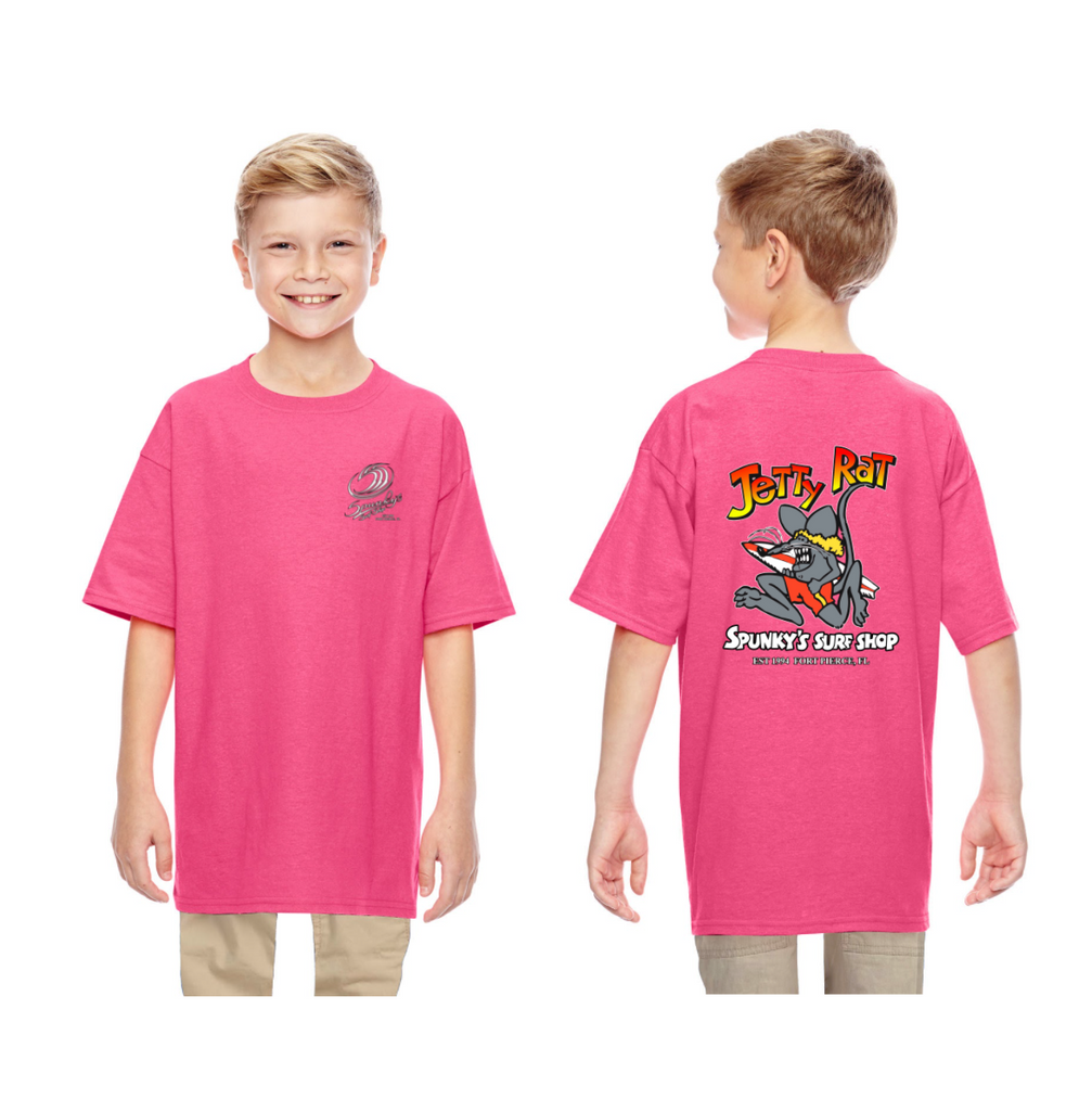 Spunky's - T-Shirt - Jetty Rat - Children-T-Shirts-Spunky's-XS-Pink-Spunkys Surf Shop LLC