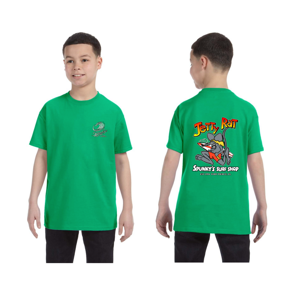 Spunky's - T-Shirt - Jetty Rat - Children-T-Shirts-Spunky's-XS-Green-Spunkys Surf Shop LLC