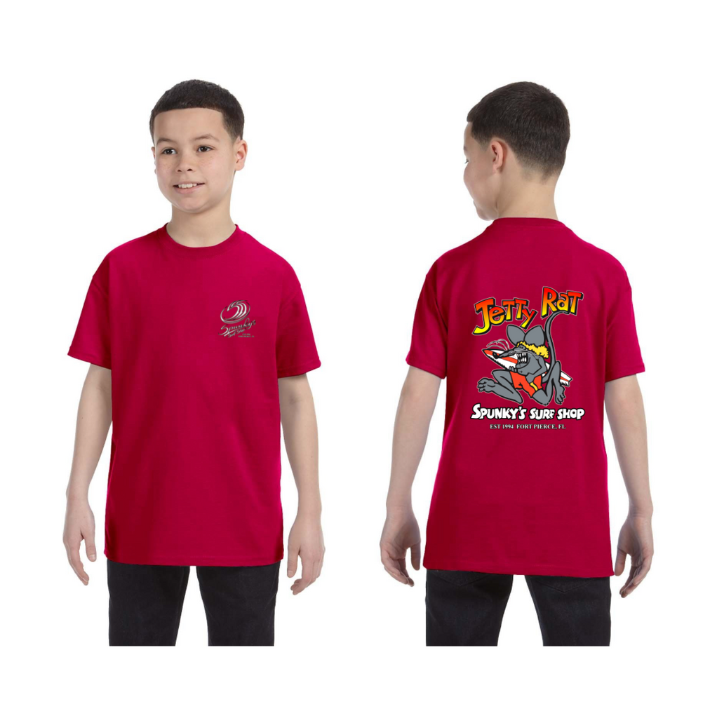 Spunky's - T-Shirt - Jetty Rat - Children-T-Shirts-Spunky's-XS-Crimson Red-Spunkys Surf Shop LLC