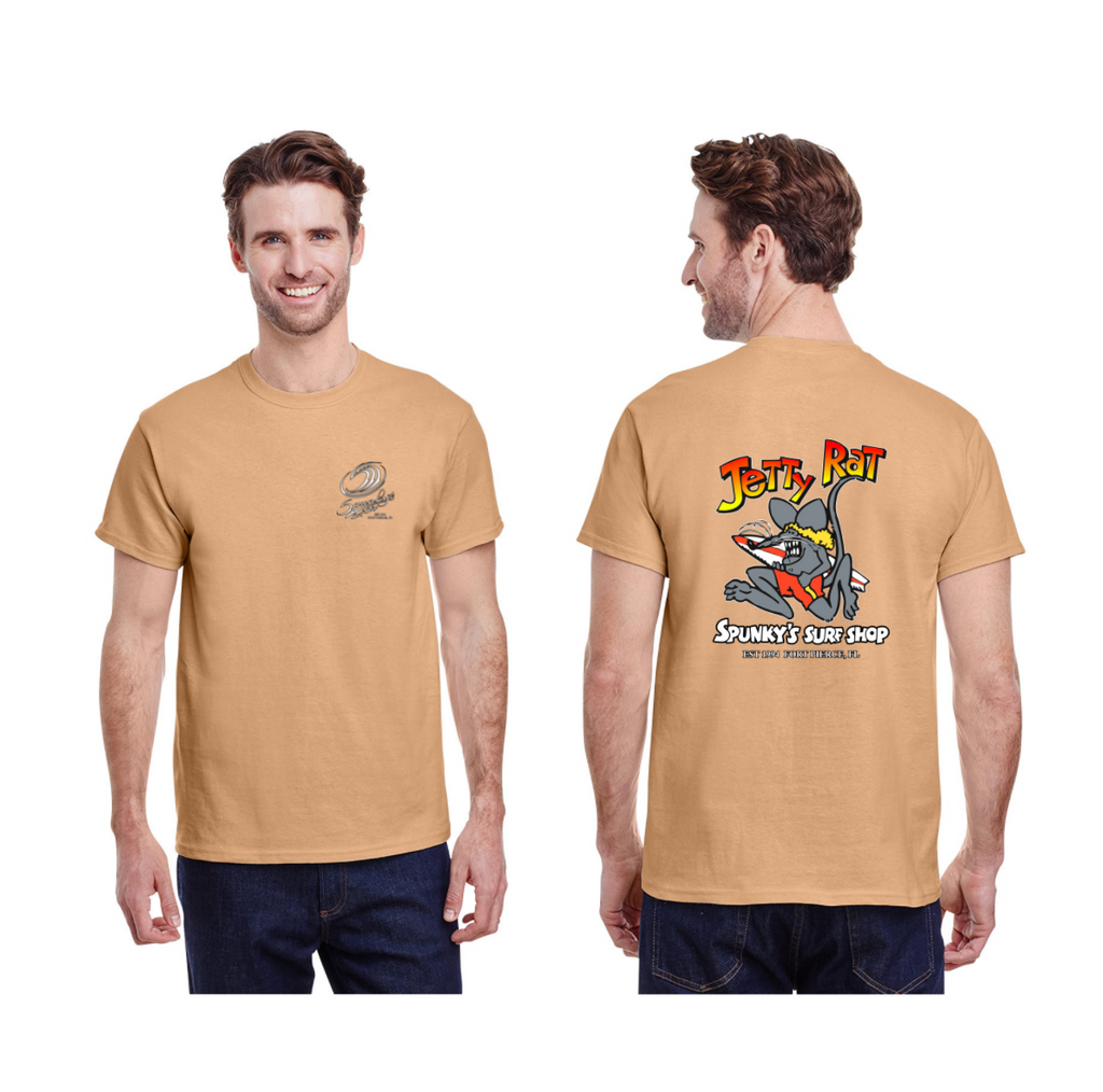 Spunky's - T-Shirt - Jetty Rat - Men-T-Shirts-Spunky's-S-Men-Gold-Spunkys Surf Shop LLC