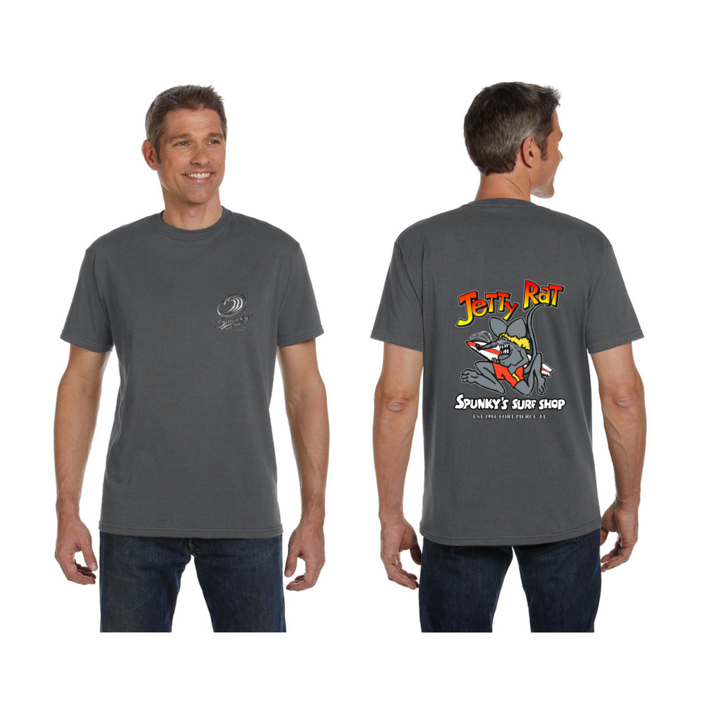 Spunky's - T-Shirt - Jetty Rat - Men-T-Shirts-Spunky's-S-Men-Charcoal-Spunkys Surf Shop LLC