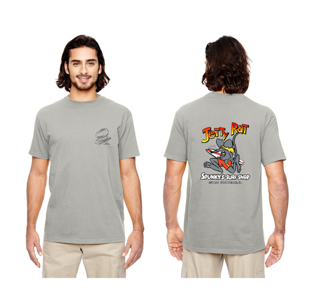 Spunky's - T-Shirt - Jetty Rat - Men-T-Shirts-Spunky's-S-Men-Silver-Spunkys Surf Shop LLC