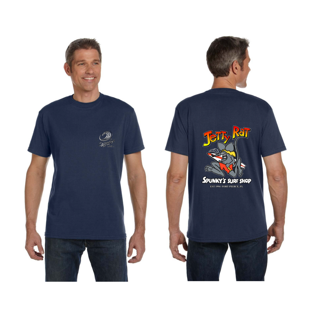 Spunky's - T-Shirt - Jetty Rat - Men-T-Shirts-Spunky's-S-Men-Navy-Spunkys Surf Shop LLC
