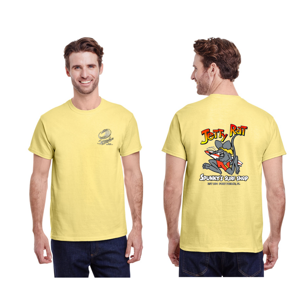 Spunky's - T-Shirt - Jetty Rat - Men-T-Shirts-Spunky's-S-Men-Corn Silk-Spunkys Surf Shop LLC
