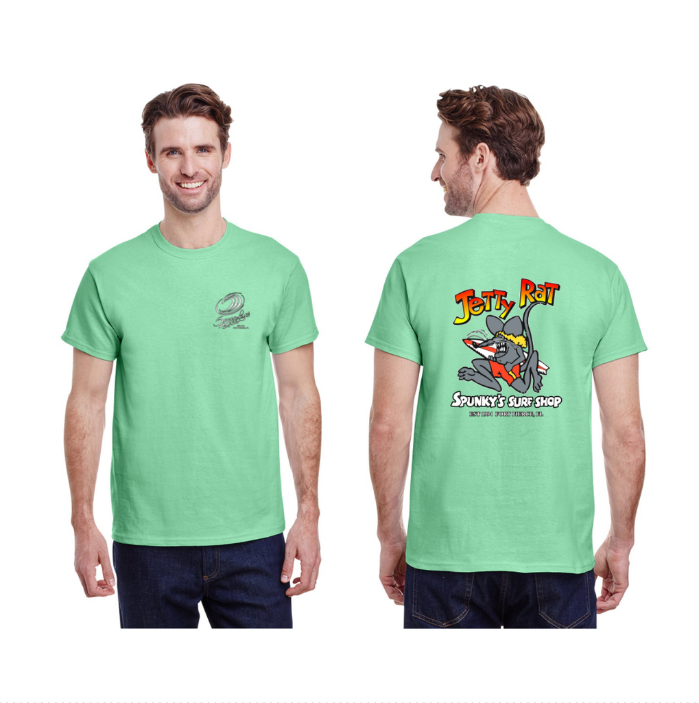 Spunky's - T-Shirt - Jetty Rat - Men-T-Shirts-Spunky's-S-Men-Mint Green-Spunkys Surf Shop LLC