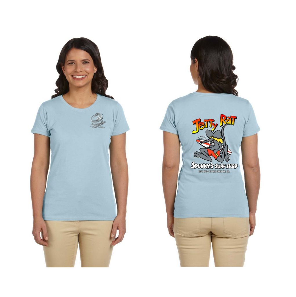 Spunky's - T-Shirt - Jetty Rat - Womens-T-Shirts-Spunky's-XS-Women-Sky-Spunkys Surf Shop LLC