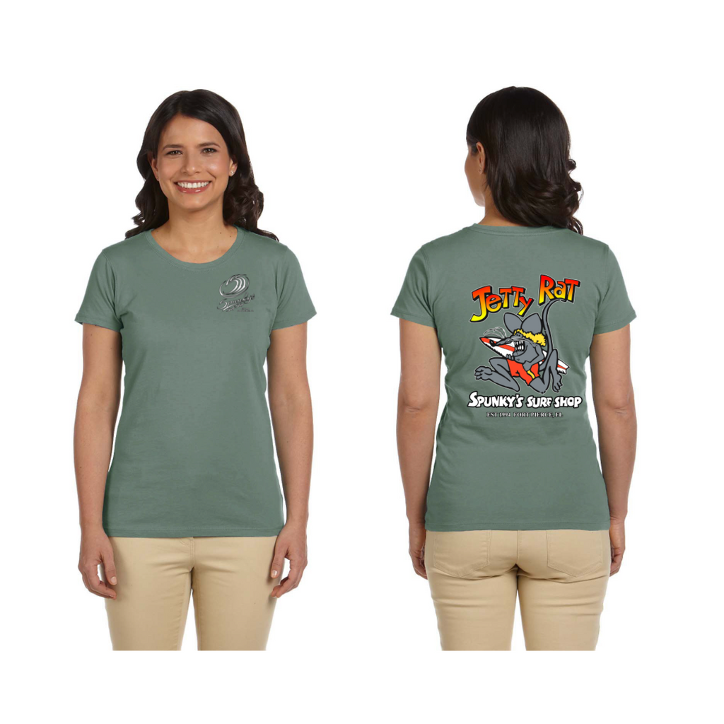 Spunky's - T-Shirt - Jetty Rat - Womens-T-Shirts-Spunky's-S-Women-Grass-Spunkys Surf Shop LLC
