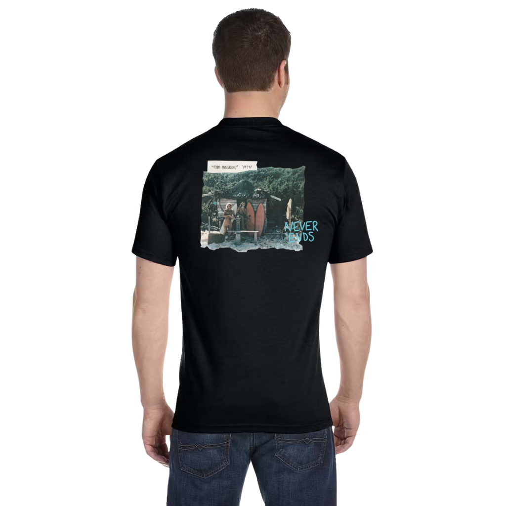 Spunky's - T-Shirt - Never Ends - Men-T-Shirts-Spunky's-S-Men-Black & Seafoam Logo-Spunkys Surf Shop LLC