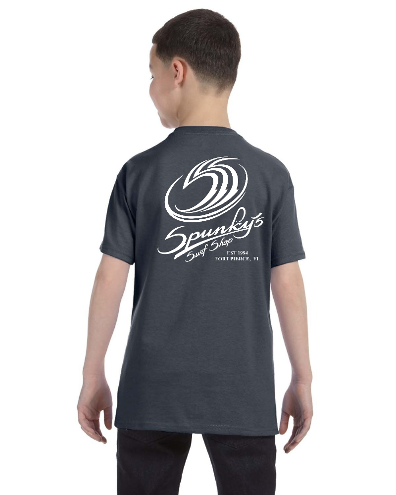 Spunky's - T-Shirt - Sss Logo - Children-T-Shirts-Spunky's-XS-Children-Dark Heather & White Logo-Spunkys Surf Shop LLC