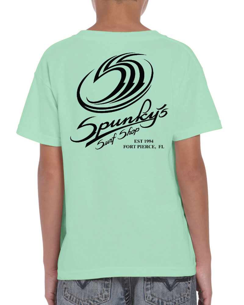 Spunky's - T-Shirt - Sss Logo - Children-T-Shirts-Spunky's-XS-Children-Mint Green-Spunkys Surf Shop LLC