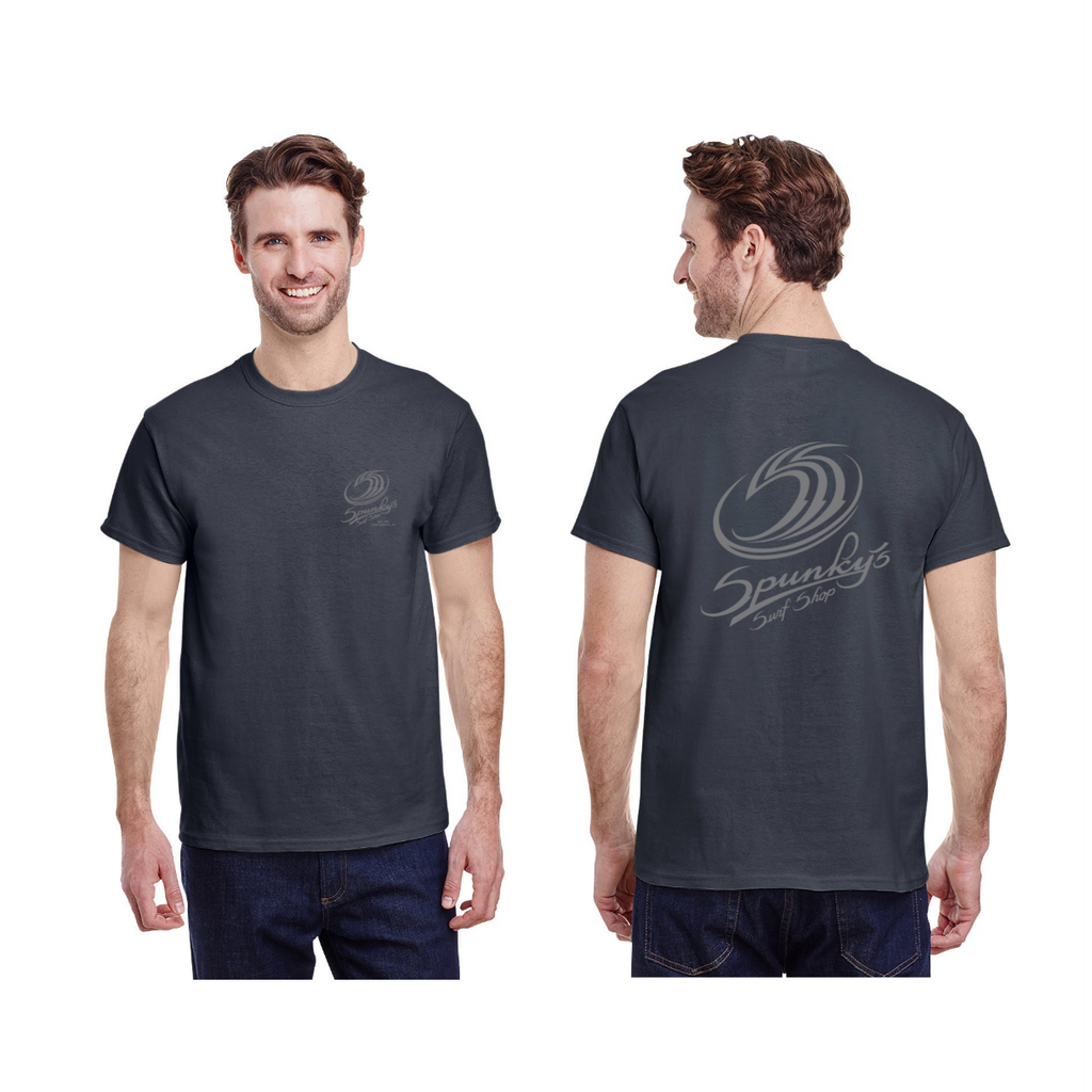 Spunky's - T-Shirt - SSS Logo - Mens-T-Shirts-Spunky's-S-Men-Grey & Grey Logo-Spunkys Surf Shop LLC