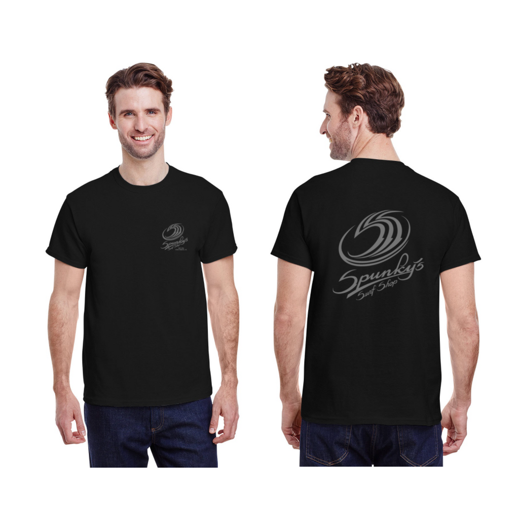 Spunky's - T-Shirt - SSS Logo - Mens-T-Shirts-Spunky's-S-Men-Black & Grey Logo-Spunkys Surf Shop LLC
