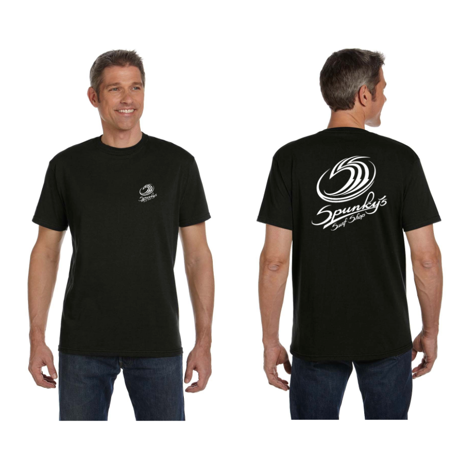 Spunky's - T-Shirt - SSS Logo - Mens-T-Shirts-Spunky's-S-Men-Black & White Logo-Spunkys Surf Shop LLC