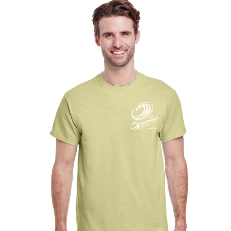 Spunky's - T-Shirt - SSS Logo - Mens-T-Shirts-Spunky's-XL-Men-Pistachio & White Logo-Spunkys Surf Shop LLC