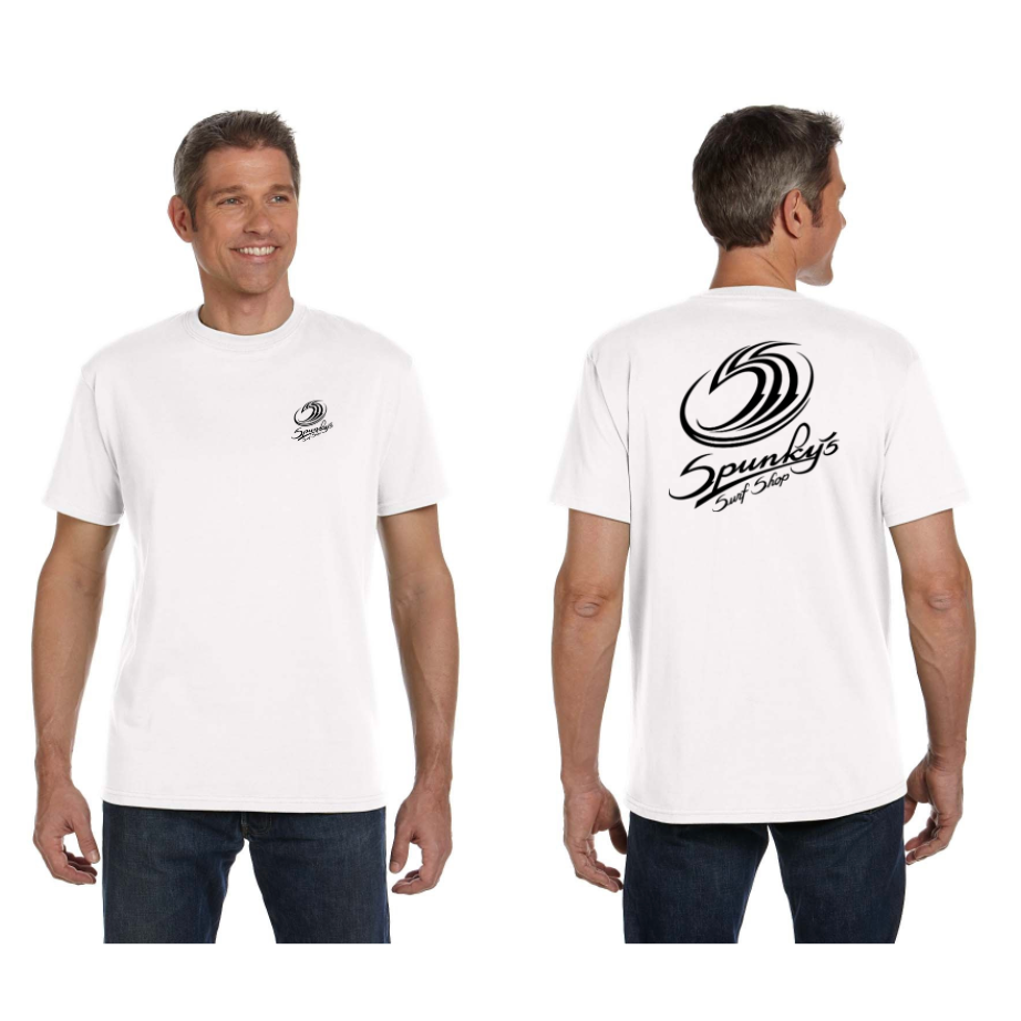 Spunky's - T-Shirt - SSS Logo - Mens-T-Shirts-Spunky's-S-Men-White & Black Logo-Spunkys Surf Shop LLC