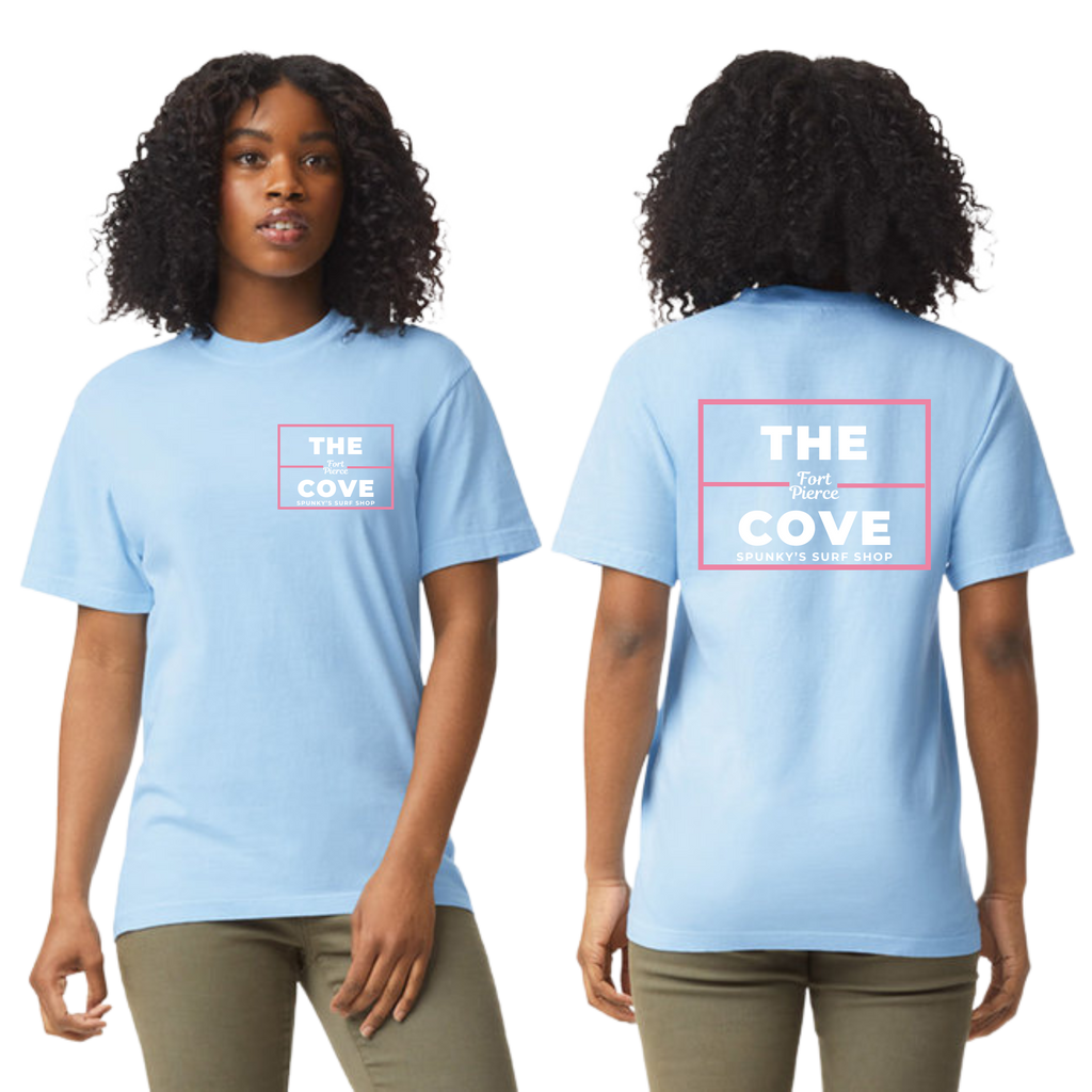 Spunky's - T-Shirt - The Cove - Unisex-T-Shirts-Spunky's-Light Blue-S-Spunkys Surf Shop LLC