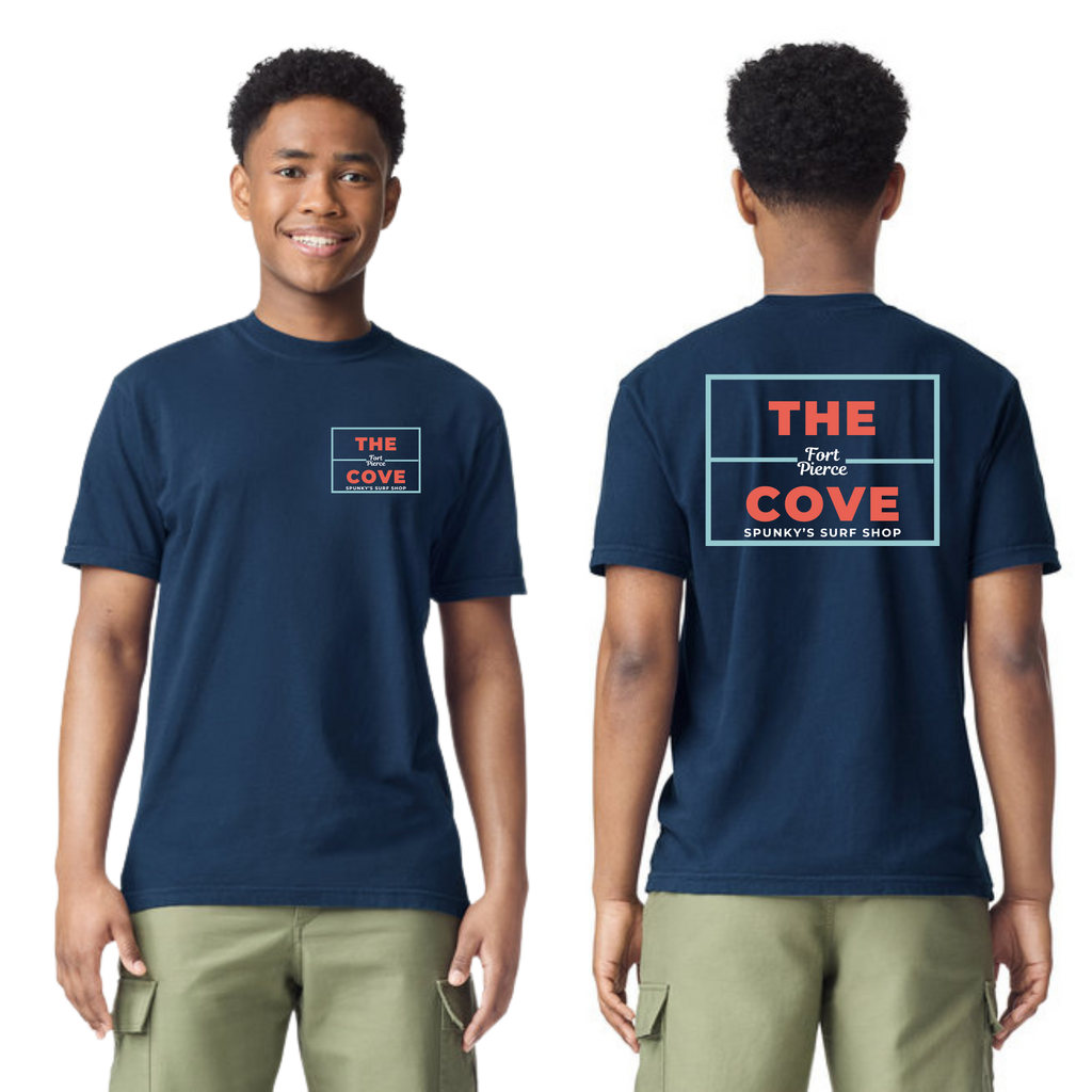 Spunky's - T-Shirt - The Cove - Unisex-T-Shirts-Spunky's-Navy-S-Spunkys Surf Shop LLC