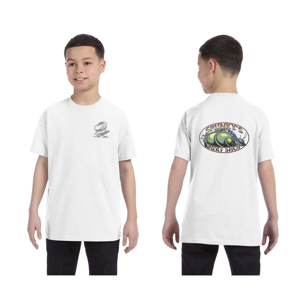 Spunky's - T-Shirt - The Wave - Children-T-Shirts-Spunky's-XS-Children-White-Spunkys Surf Shop LLC