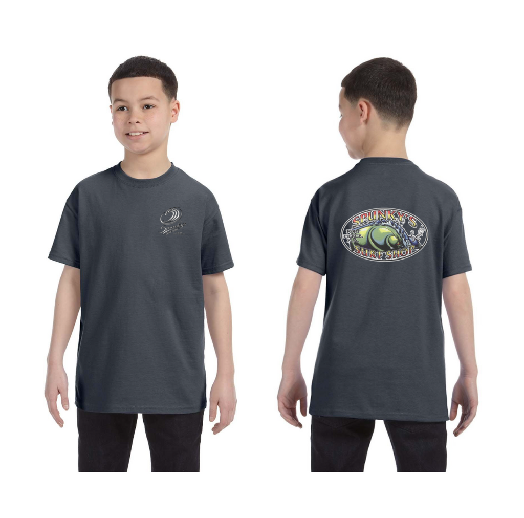 Spunky's - T-Shirt - The Wave - Children-T-Shirts-Spunky's-XS-Children-Dark Grey-Spunkys Surf Shop LLC