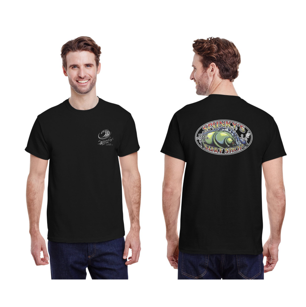 Spunky's - T-Shirt - The Wave - Men-T-Shirts-Spunky's-Black-S-Spunkys Surf Shop LLC