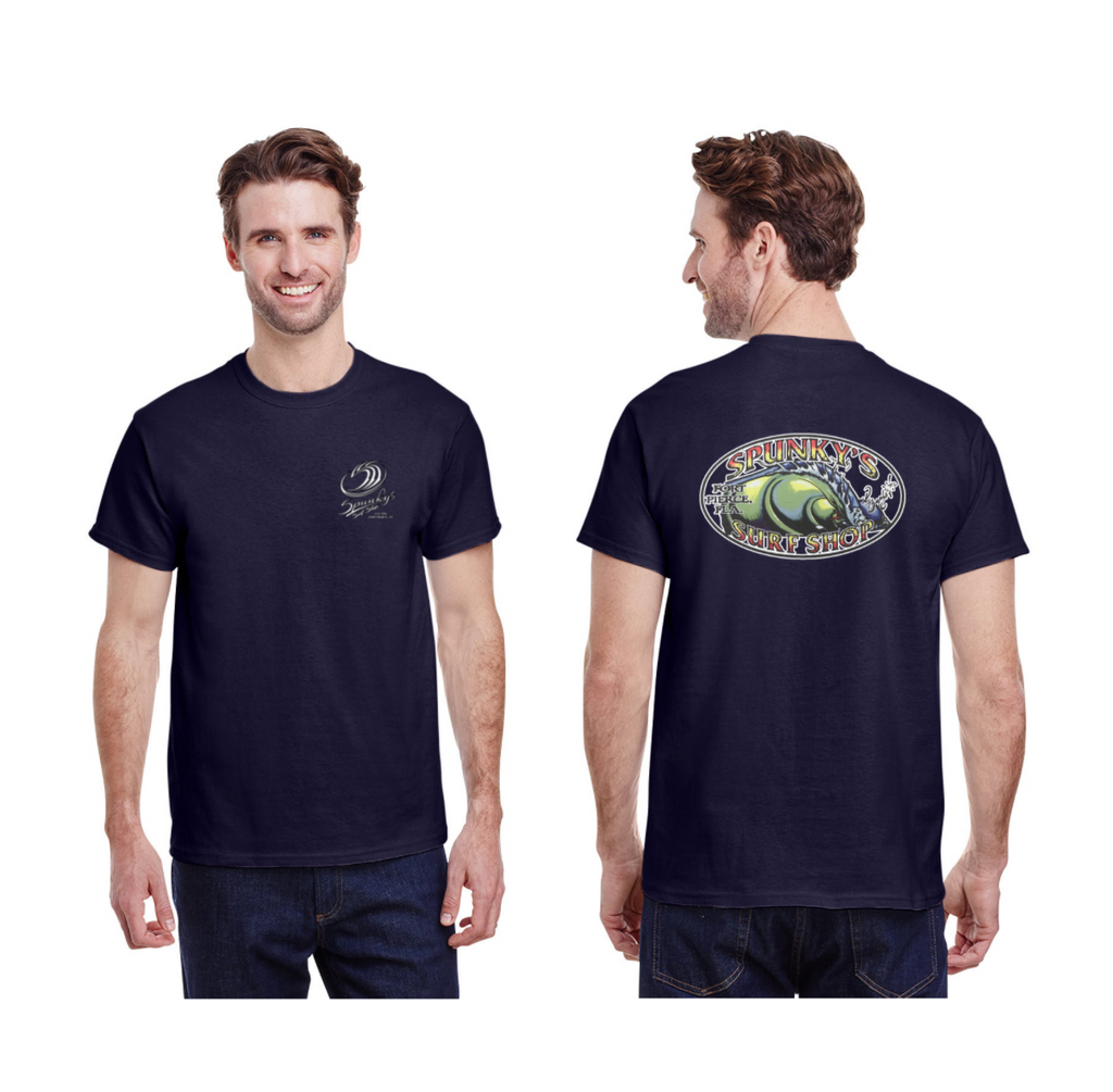 Spunky's - T-Shirt - The Wave - Men-T-Shirts-Spunky's-Navy-S-Spunkys Surf Shop LLC