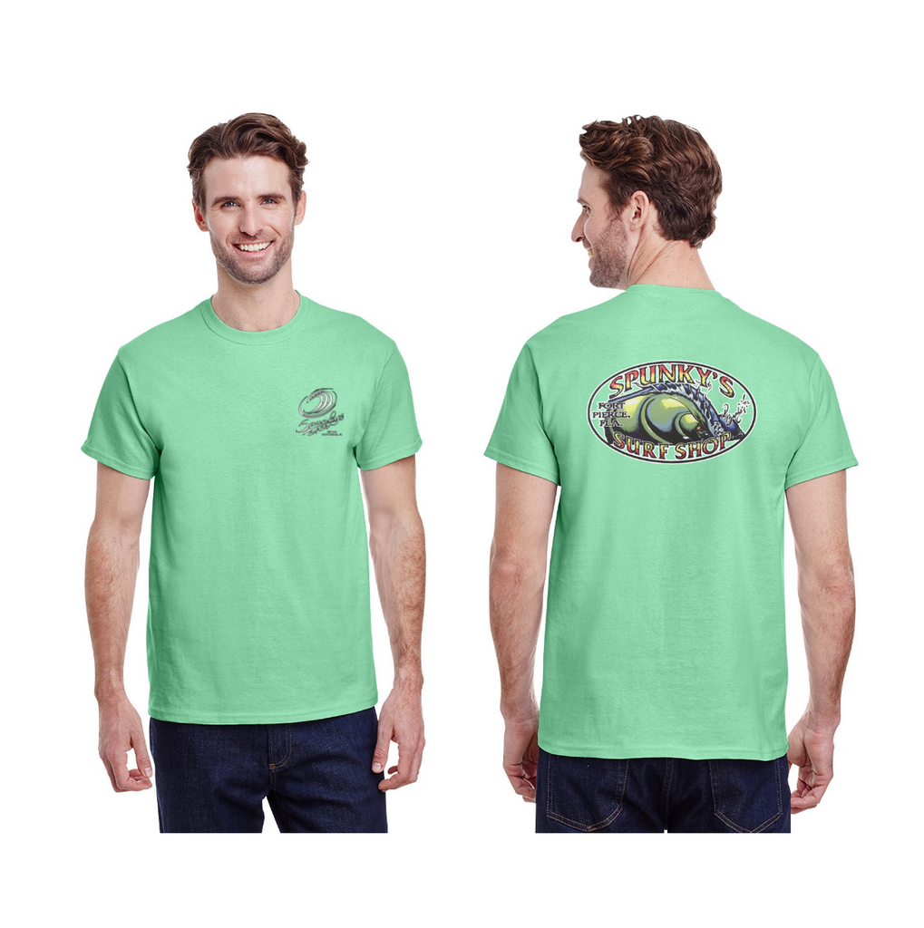 Spunky's - T-Shirt - The Wave - Men-T-Shirts-Spunky's-Mint Green-S-Spunkys Surf Shop LLC