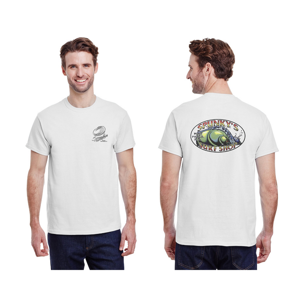 Spunky's - T-Shirt - The Wave - Men-T-Shirts-Spunky's-White-S-Spunkys Surf Shop LLC