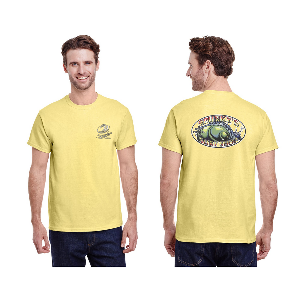 Spunky's - T-Shirt - The Wave - Men-T-Shirts-Spunky's-Yellow-S-Spunkys Surf Shop LLC