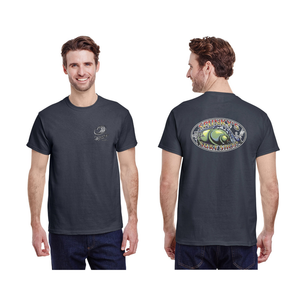 Spunky's - T-Shirt - The Wave - Men-T-Shirts-Spunky's-Charcoal-S-Spunkys Surf Shop LLC