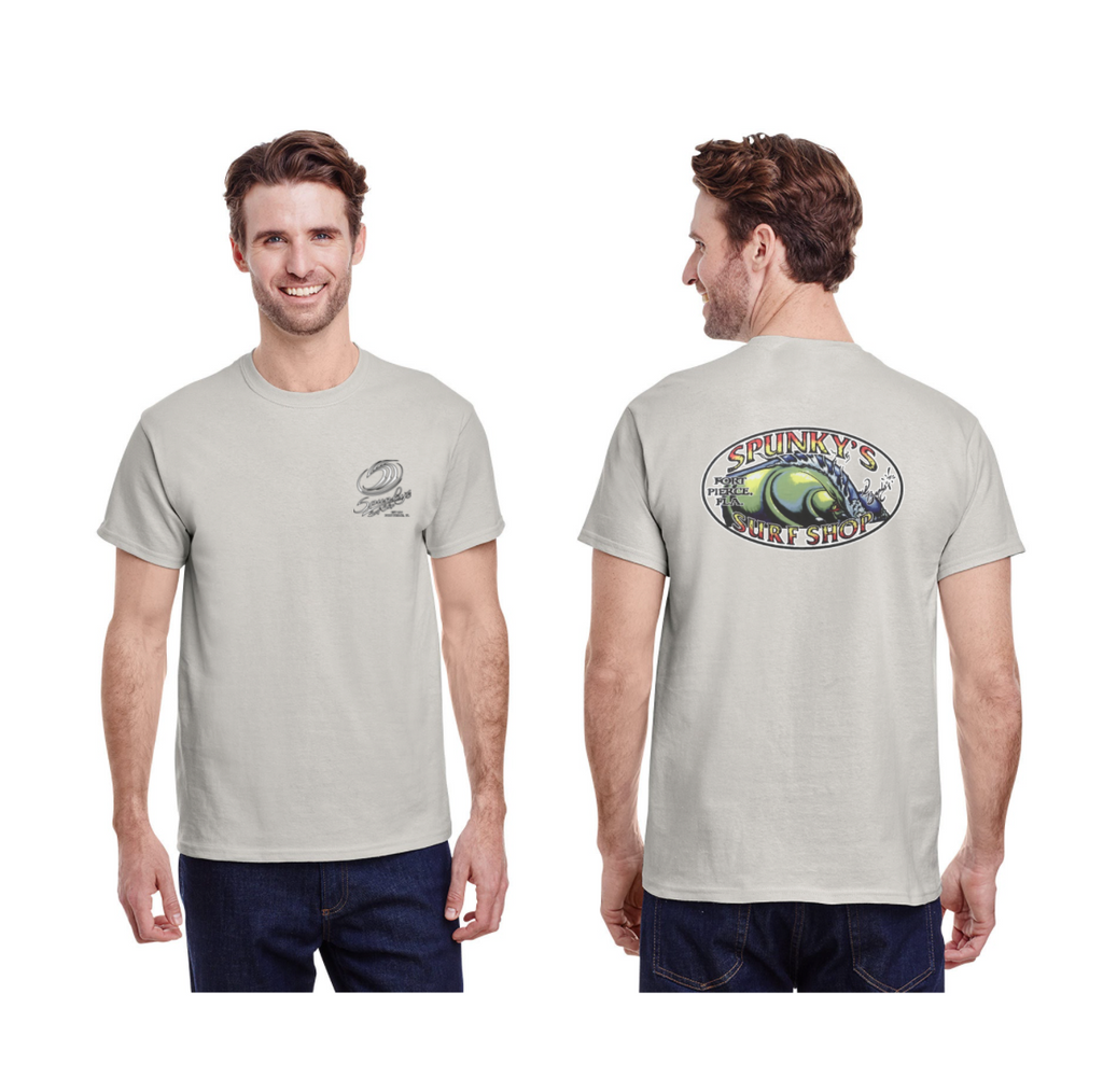 Spunky's - T-Shirt - The Wave - Men-T-Shirts-Spunky's-Light Grey-S-Spunkys Surf Shop LLC