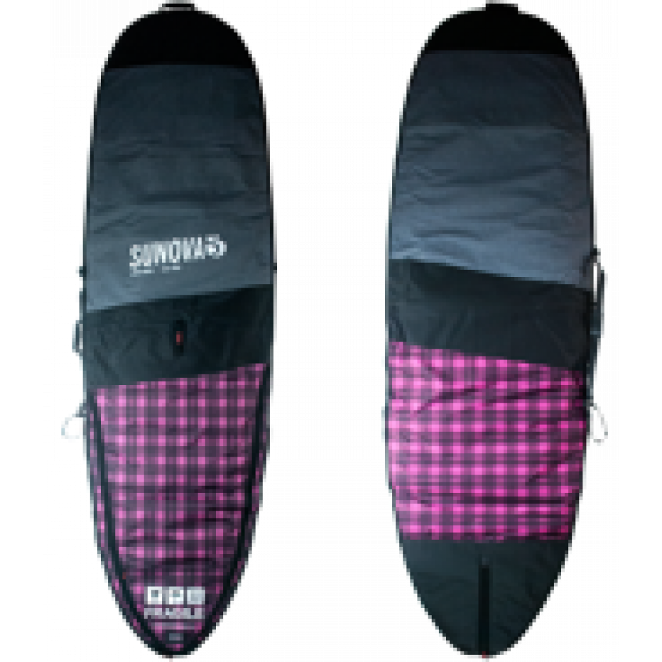 Sunova - Board Bag - Flow, Acid, Soul, Creek - Style A1-Board-Bags-Sunova-7'5"-Black/Silver-Spunkys Surf Shop LLC