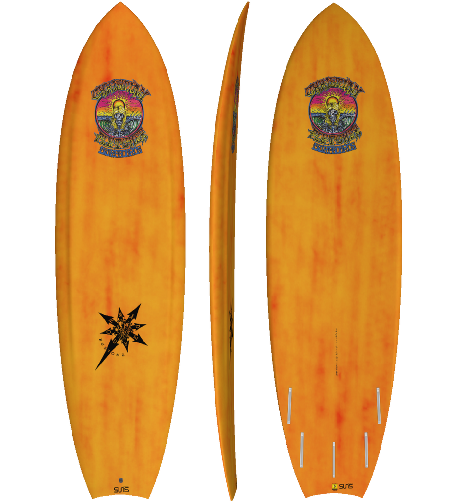 Sunova - Christian Fletcher - Moon Tail - Suns Tec-Shortboards-Sunova-Sunset Orange-5'7"-Spunkys Surf Shop LLC