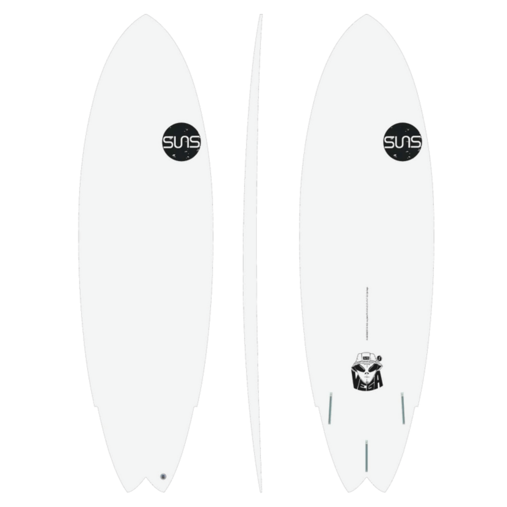 Sunova - Vega - Suns Tec - Surfboard-Funboards-Suns-White-6'0"-Spunkys Surf Shop LLC