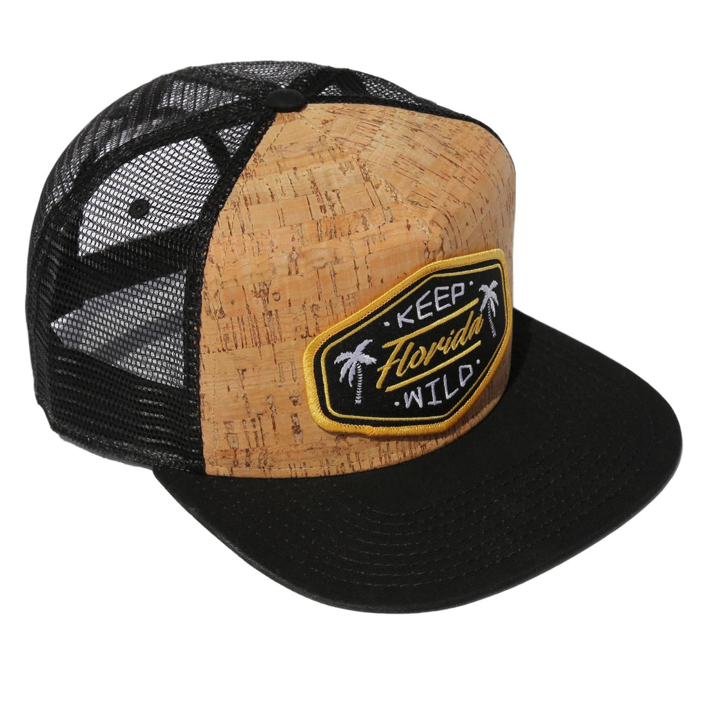 Sunshine State - Keep Florida Wild Trucker Hat - Cork Hat - Unisex-Sunshine State-Spunkys Surf Shop LLC