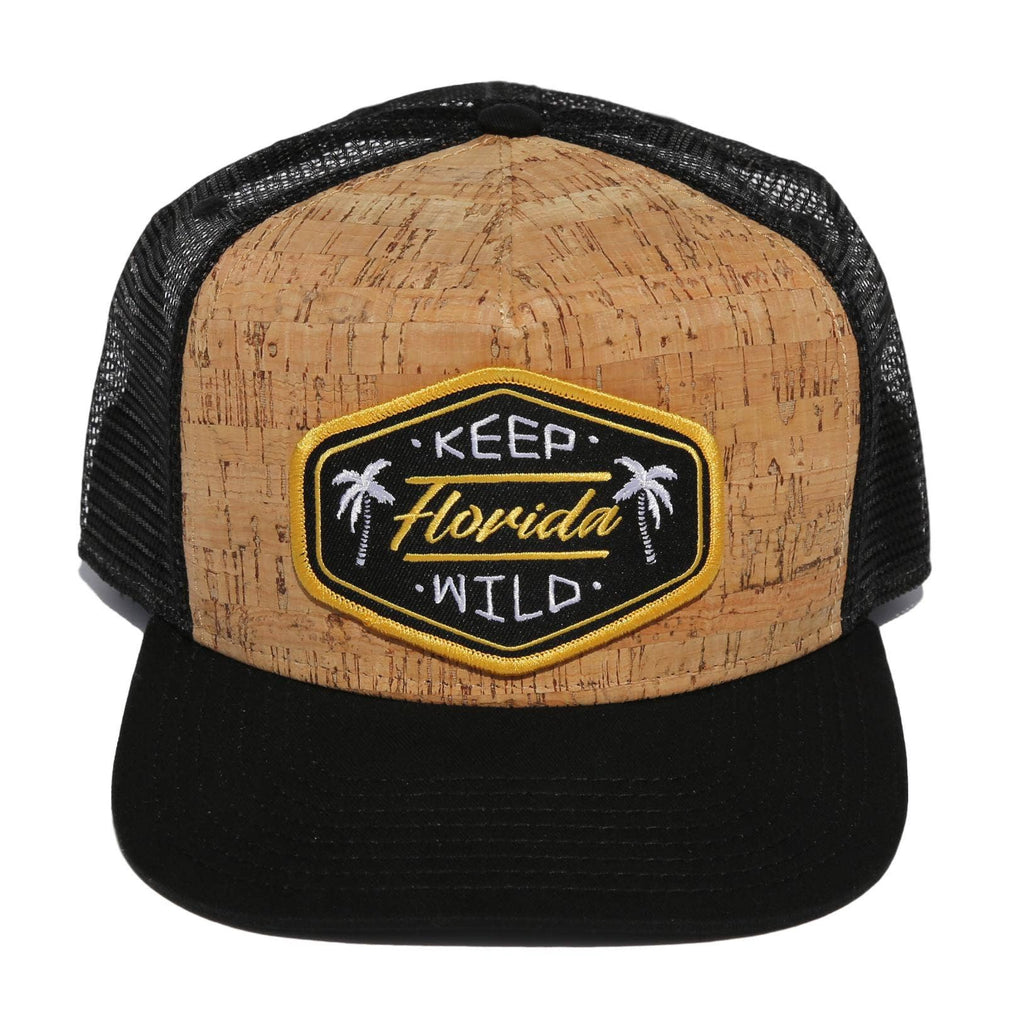 Sunshine State - Keep Florida Wild Trucker Hat - Cork Hat - Unisex-Sunshine State-Spunkys Surf Shop LLC