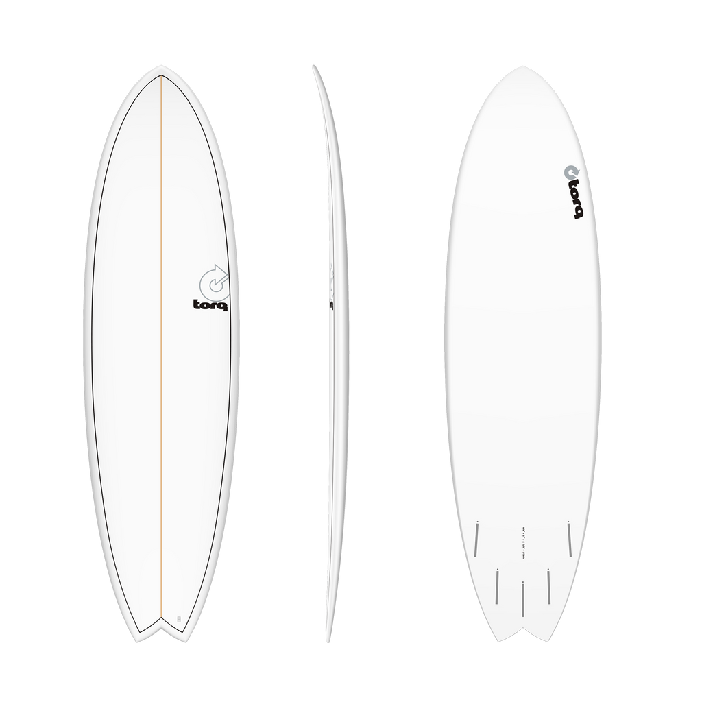 Torq - Fish TET - Surfboard-Funboards-Torq-Pinline White-5'11"-Spunkys Surf Shop LLC