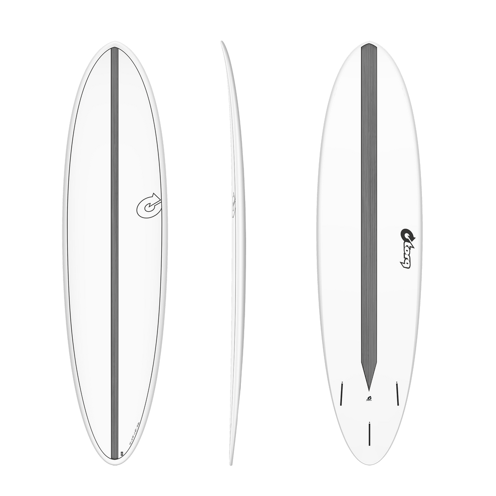 Torq - Fun TET-CS - Surfboard-Funboards-Torq-Pinline White-6'8"-Spunkys Surf Shop LLC