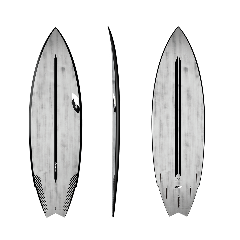 Torq - Go Kart ACT - Surfboard-Shortboards-Torq-Black Rails / Brushed Gray-5'10"-Spunkys Surf Shop LLC