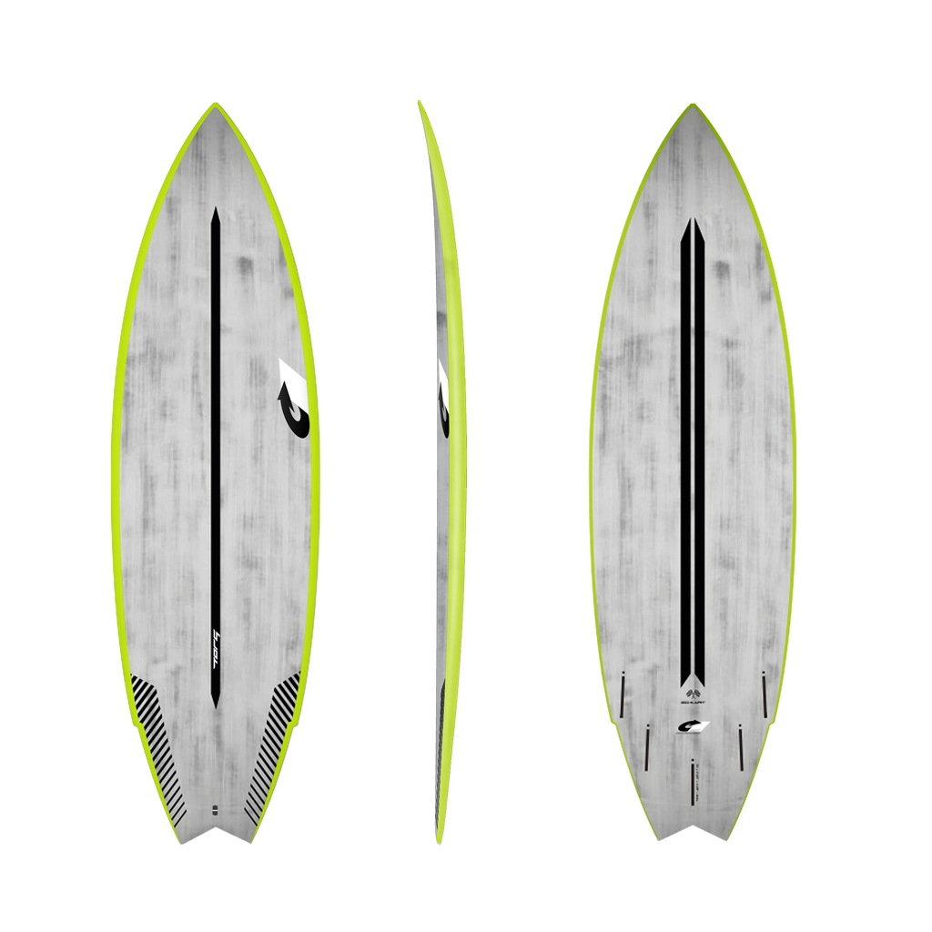 Torq - Go Kart ACT - Surfboard-Shortboards-Torq-Green Rails / Brushed Gray-5'10"-Spunkys Surf Shop LLC