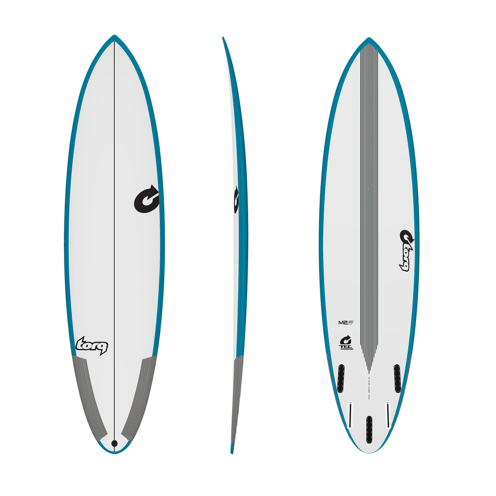 Torq - M2S TEC - Surfboard-Shortboards-Torq-White & Blue Rails-6'8" M2S-Spunkys Surf Shop LLC