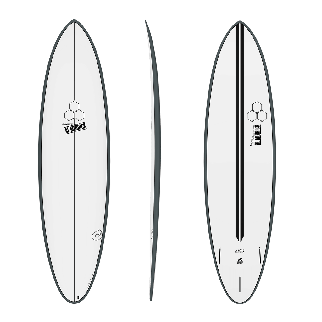 Torq - X Lite M23 - Surfboard-Funboards-Channel Islands-White & Black Rail-6'8"-Spunkys Surf Shop LLC