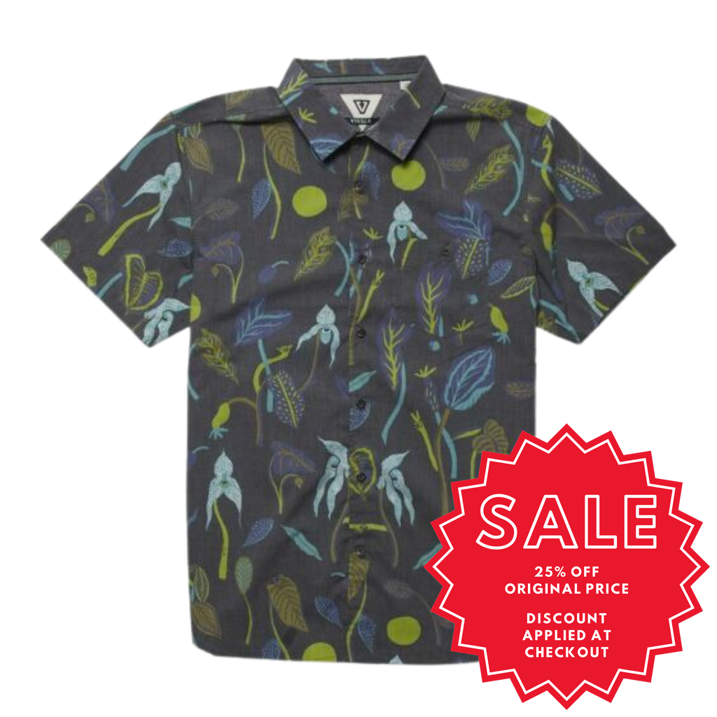 Vissla - Weird Weeds Short Sleeve - Eco Shirt - Mens-T-Shirts-Vissla-S-Mens-Black-Spunkys Surf Shop LLC