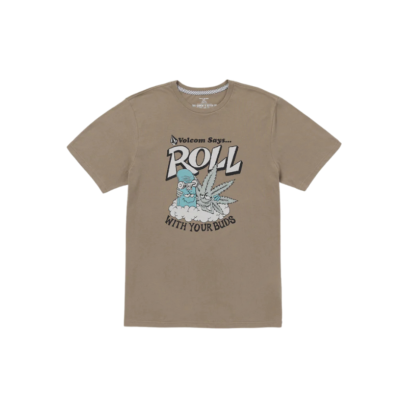 Volcom - Budz Short Sleeve - T-Shirt - Mens-T-Shirts-Volcom-Teak-S-Spunkys Surf Shop LLC