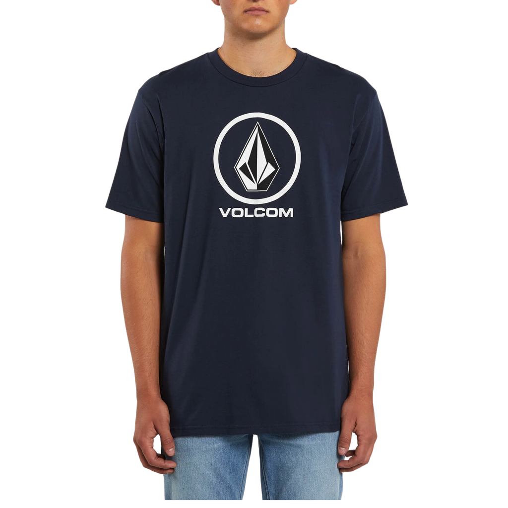 Volcom - Crisp Stone Short Sleeve - T shirt - Men-T-Shirts-Volcom-S-Mens-Navy-Spunkys Surf Shop LLC