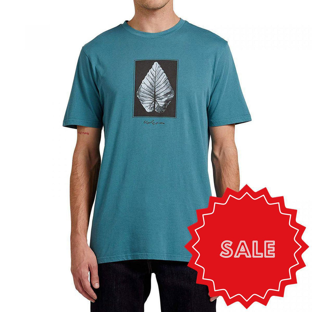 Volcom - Frond Short Sleeve - T Shirts - Mens-Shirts-Volcom-L-Mens-Hydro Blue-Spunkys Surf Shop LLC