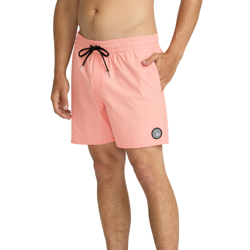 Volcom - Lido Solid 16" Trunks - Boardshorts - Mens-Board Shorts-Volcom-S-Peach Fuzz-Spunkys Surf Shop LLC