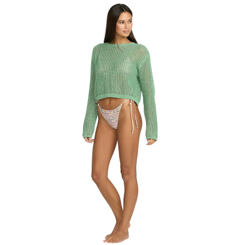 Volcom - Madame Shady - Sweater - Women-Sweaters-Volcom-XS-Seagreen-Spunkys Surf Shop LLC